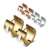 Trendy Unisex 7MM Stainless Steel Resin Stud Earrings & Ear Cuffs - Multiple Colors
