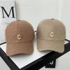 Women's Hats Baseball Caps  Autumn and Winter Thickened Warm Wool Hats Korean C Shaped Fashion and Versatile Niche Baseball Hats