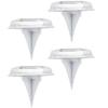 4Pcs Solar Ground Light IP65 Water Proof 3000K Warm White Step Light Landscaping Lighting for Pathwa
