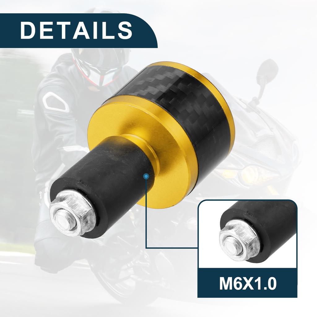 TUCKBOLD Motorcycle Handlebar End Plugs Aluminum Alloy 7/8" 22mm Stylish | Front Handlebar Grip