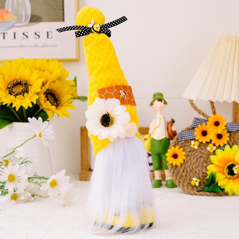 Cute Bee Polyester Day Character Toy Without Face Perfect For Summer Festival Decor