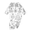 DIY Hand Painted Colorable-Parent-child Outfit - Christmas Print Round Neck Parent-child Long Sleeve Long Pants Home Clothes Suit Spring