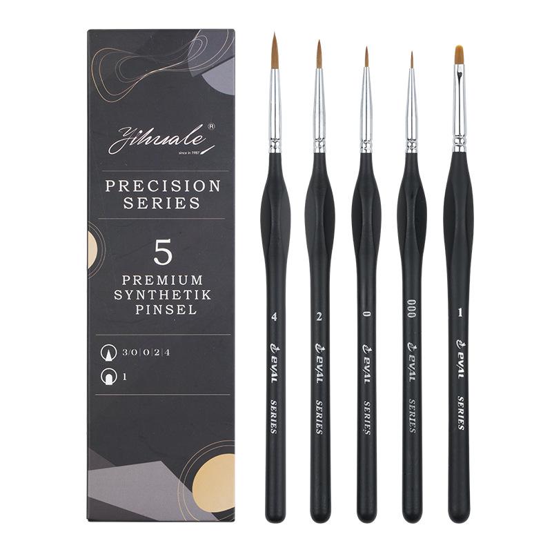 One Stroke Music Black Triangle Handle Brush Set for Watercolor, Gouache, and Acrylic Painting