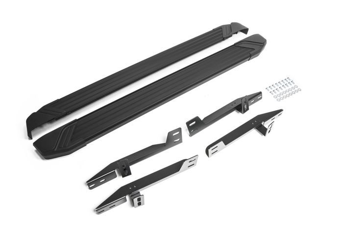 Aluminum Running Boards J&J AUTOMOTIVE - Honda CR-V 2006-2012 - 2 Pieces - ABE Certificate - Black