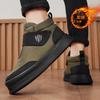 Winter Schneestiefel Herren Klettverschluss Warm Verdickt Fleece Mittlere Baumwollstiefel Trend