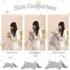 Weighted Elephant Plush Stuffed Animal 13.8 Inch Gentle Pillow Toy Designed for Adults 1.6 Lbs Adorable Grey Plushie Present Calming Stress Relie