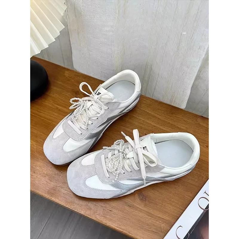 Fashion String Bead Vintage Casual Sports Shoes for Women Leather Hiking Sneakers Women's Platform Walking Athletic Shoe Unisex Loafers