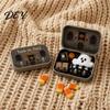 Festive Desktop Ornament Mini Ghost Tin Box Set, Little Pocket Cute in A Box, Kids Halloween Party Favor Miniature Scene Spooky Decor, Gifts for Boys