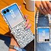 All-inclusive Graffiti Side Buckle Pearl Strap Protective Case For Samsung Galaxy Z Flip 7 Flip7 Protect Cover