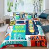 Hip Hop Skateboard Bedding Set Born To Skate Duvet Cover Set Teen Boys Duvet Cover 2/3piece Set Single/Double/Queen Large Size