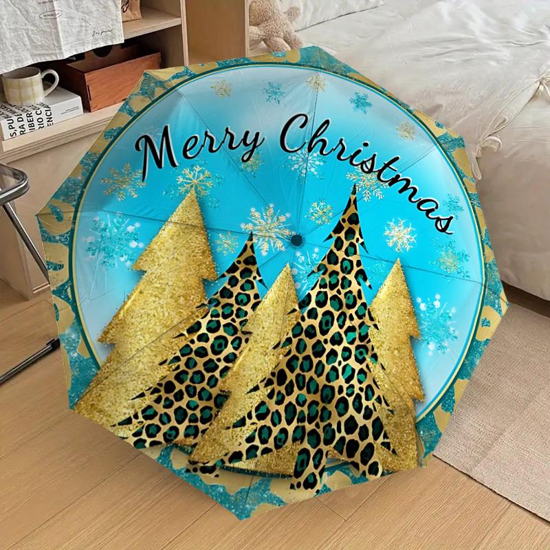

1pc Christmas ornament Automatic Open/Close Umbrella, 8-Rib Sturdy Frame, Umbrella for Travel, Everyday, Formal Events yy251126008