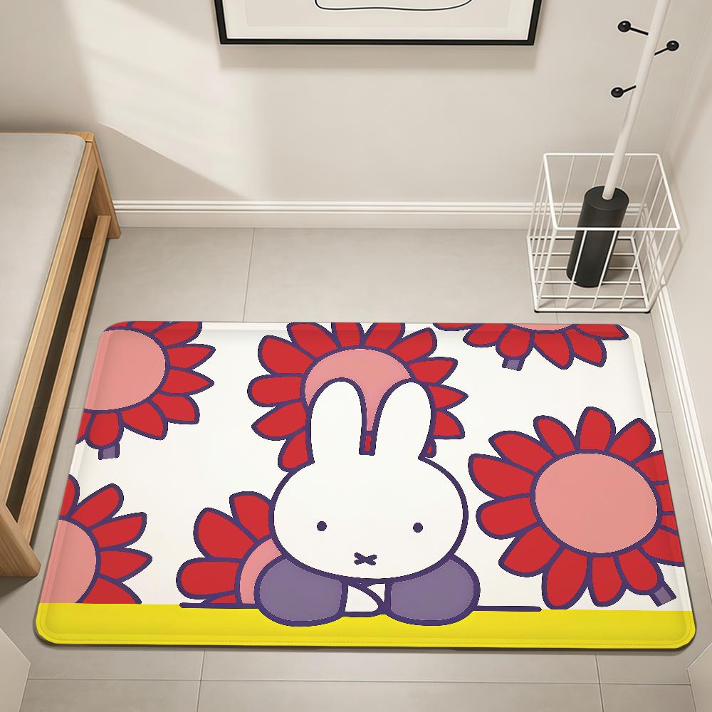 Cartoon Rabbit Cute M-Miffy n-nijntje Home Bedside Rug Kitchen Bath Floormat Hallway Balcony Carpet Entrance Doormat hogar Decor