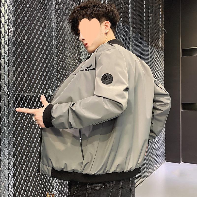 Men's Jackets Korean Style Casual Trendy Stand-up Collar Handsome Jackets Loose Tops New Versatile Baseball