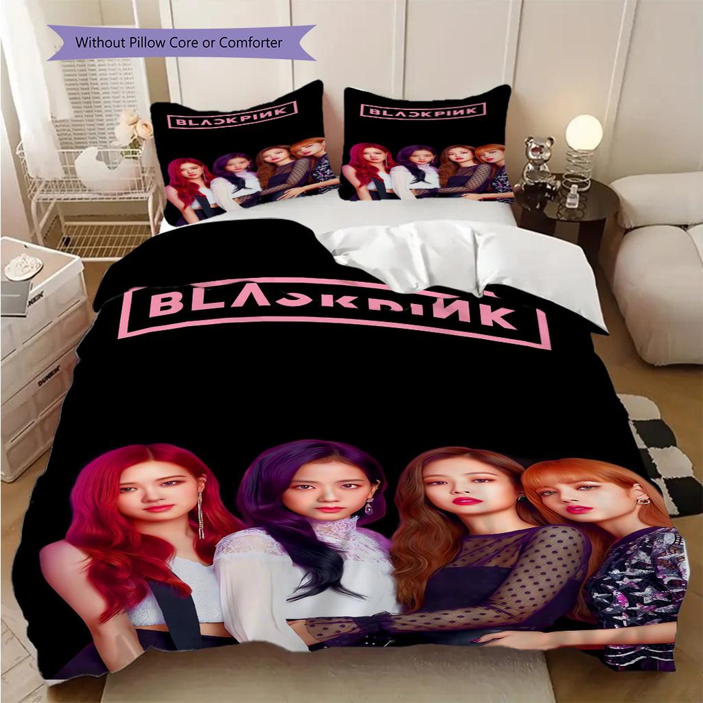 Vibrant Fashion Fusion Three-piece set (1 * duvet cover + 2 * pillowcase, without core) 2D Flat Bedding set Christmas birthday gift