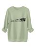 Women's Winter Unfit Simple Loose Fleece-Lined Pullover Hoodie
