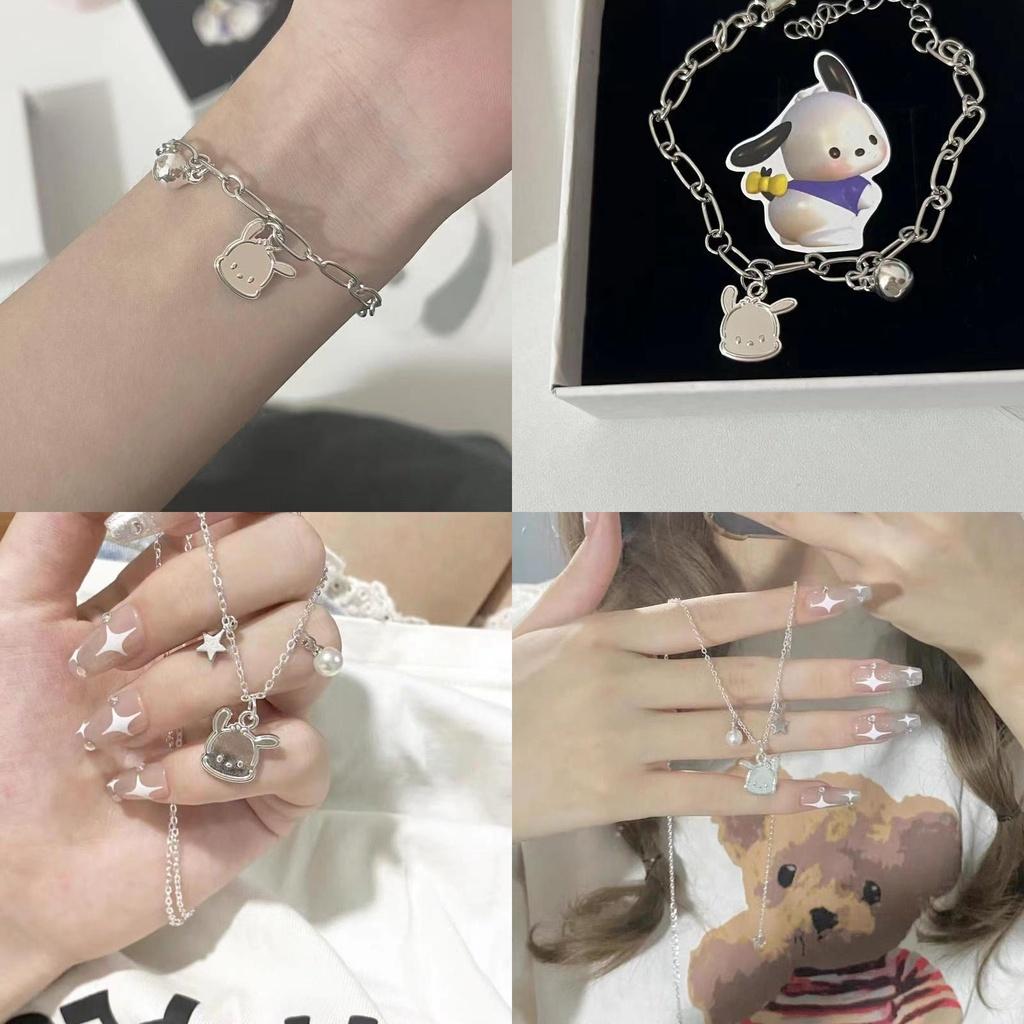 Adorable Girls Pochacco Bracelet With Cartoon Pendant Chain Regular