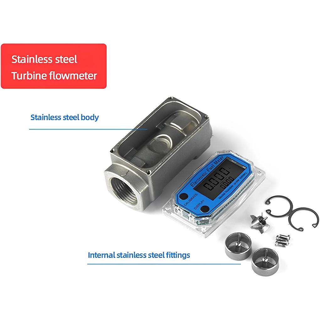 Electronic Flows Meter Measuring Flowmeter LCD Flows Indicator 1.5inch