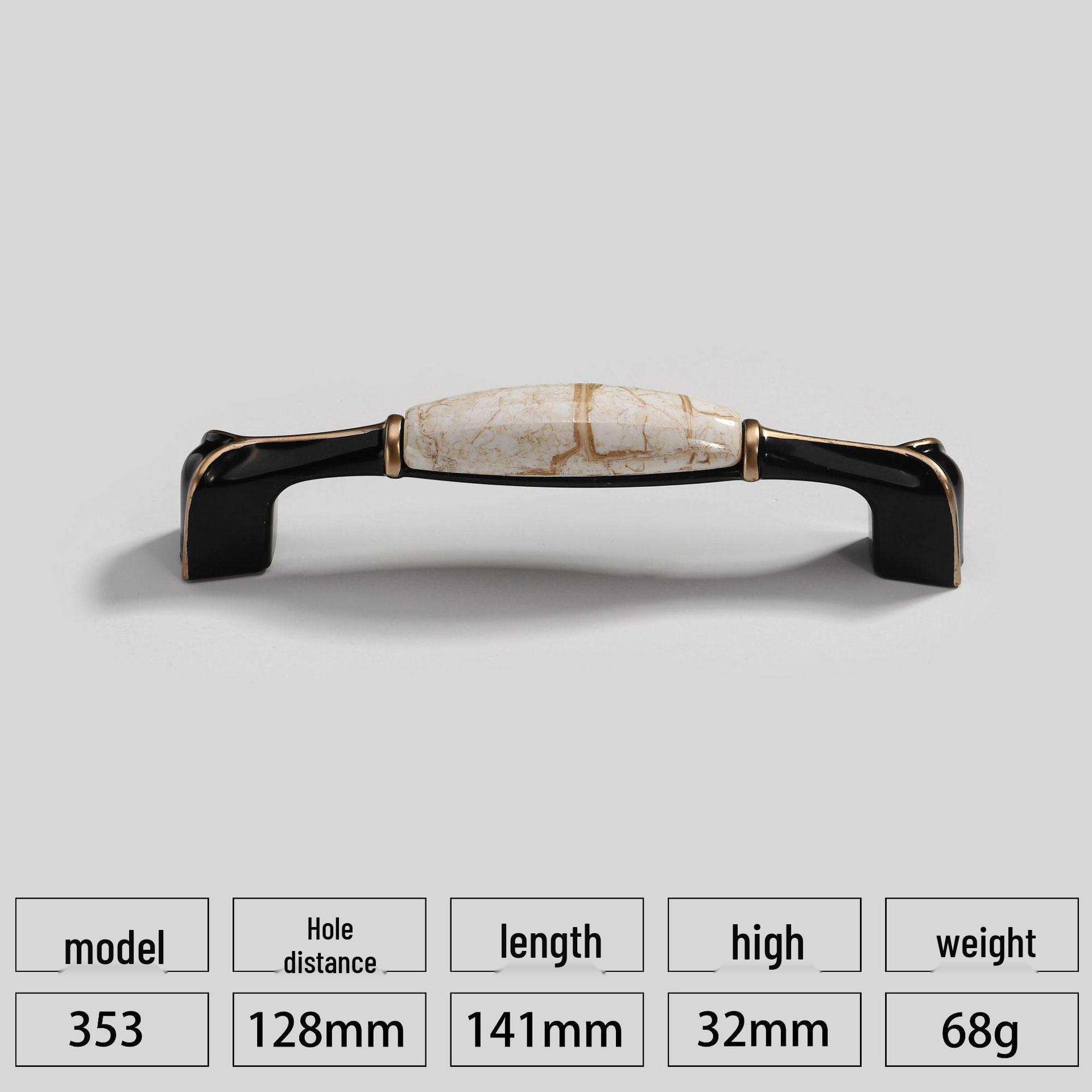 

Европейский стиль Черно-белая керамическая ручка для шкафа с цветком сливы