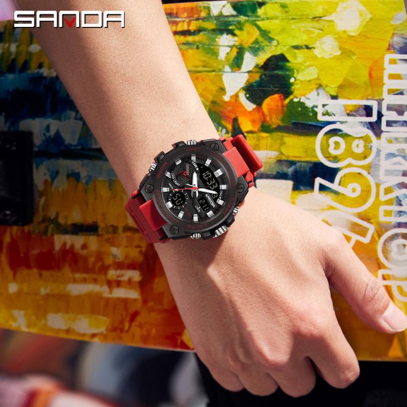 Sanda Waterproof Multifunction Student Sports Watch with Outdoor Features and Douyin Live Hot Design
