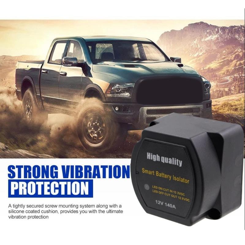 Professional 12V 140A Double Battery Isolator Kit Waterproof Voltage Sensitive Relays For ATV UTV Marine Applications