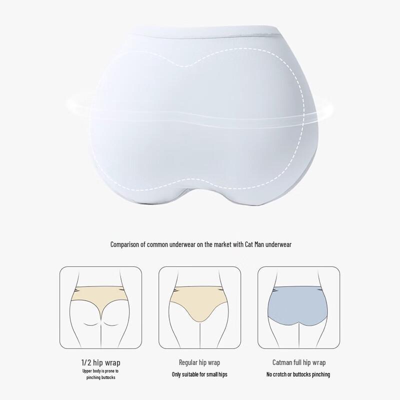 MiiOW Women's Plus Size Cotton Antibacterial Briefs