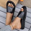 Plus-size Shoes, Thick-soled, Simple Design, Sandals, Slippers, Women's Shoes