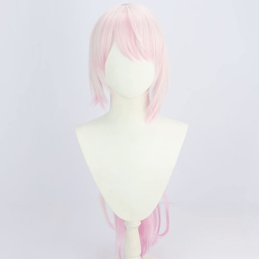 LAOBAO Cosplay Wig - Shiina Yuika (Gorisuner) Psychic - Pink Ponytail Long Wig - Heat Resistant - Costume Accessory for Parties, Festivals, Halloween,