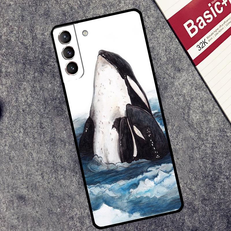 Killer Whale Orca Case For Samsung Galaxy S26 S25 S24 Ultra S20 FE S21 S22 S23 Plus S10 S25 FE Cover Couqe