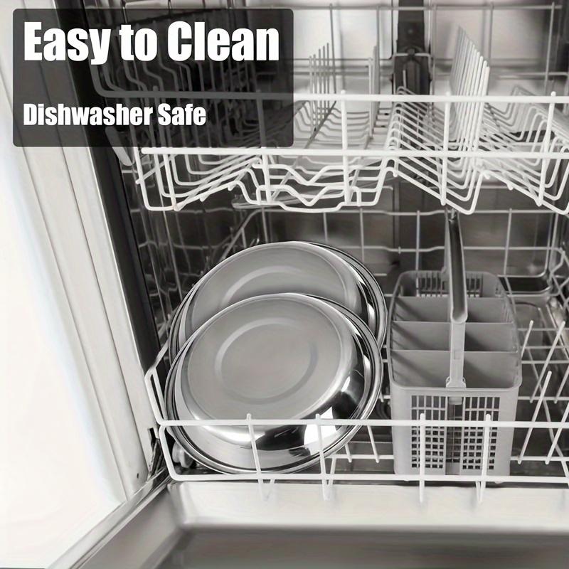 Fünf Katzennäpfe aus Edelstahl, 14,99 cm Rutschfeste Haustiernäpfe, Breites flaches Design geeignet für Katzenbart, Leicht und leicht zu reinigen