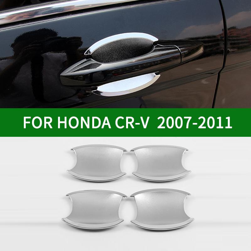 For Honda CR-V 2007-2011 Chrome Silver Door Bowl Cover Bezel Trim CRV 2008 2009 2010