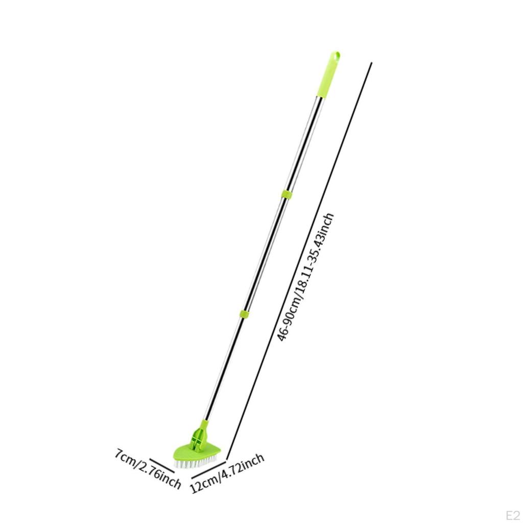 Tile Scrubber Brush Shower Cleaning Wall Stiff Bristles Head Extendable Handle Kitchen