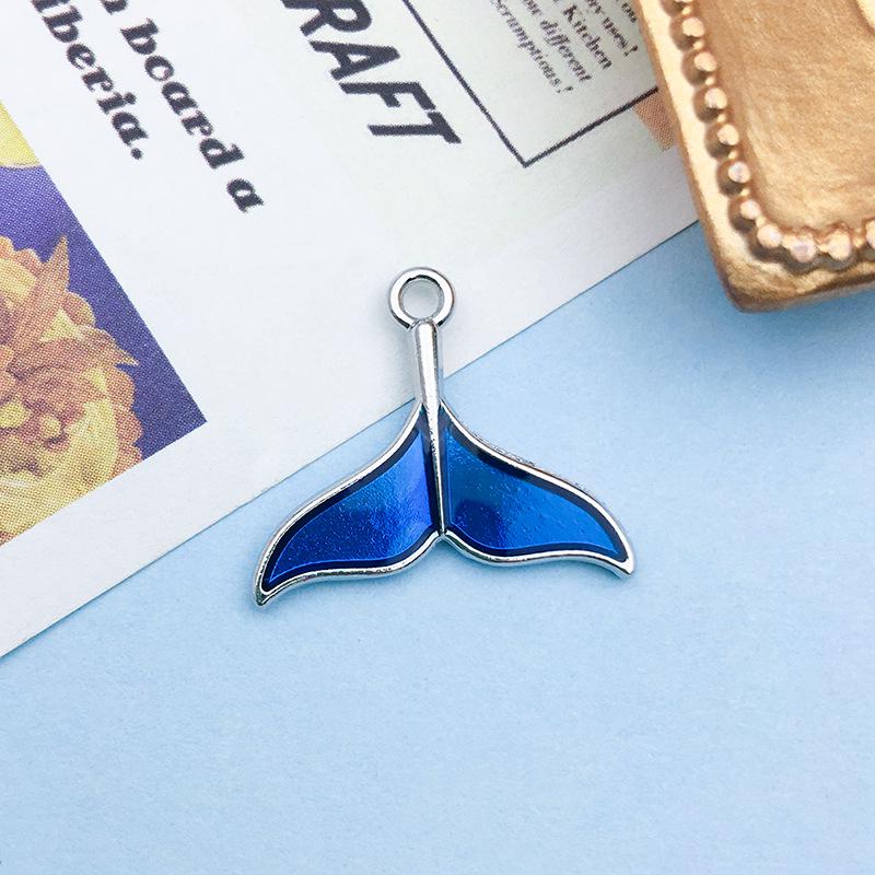 

Mix 10 Ocean Drip Oil Mermaid Alloy Pendants - Charm Bracelet with Mermaid Tail Jewelry Charms