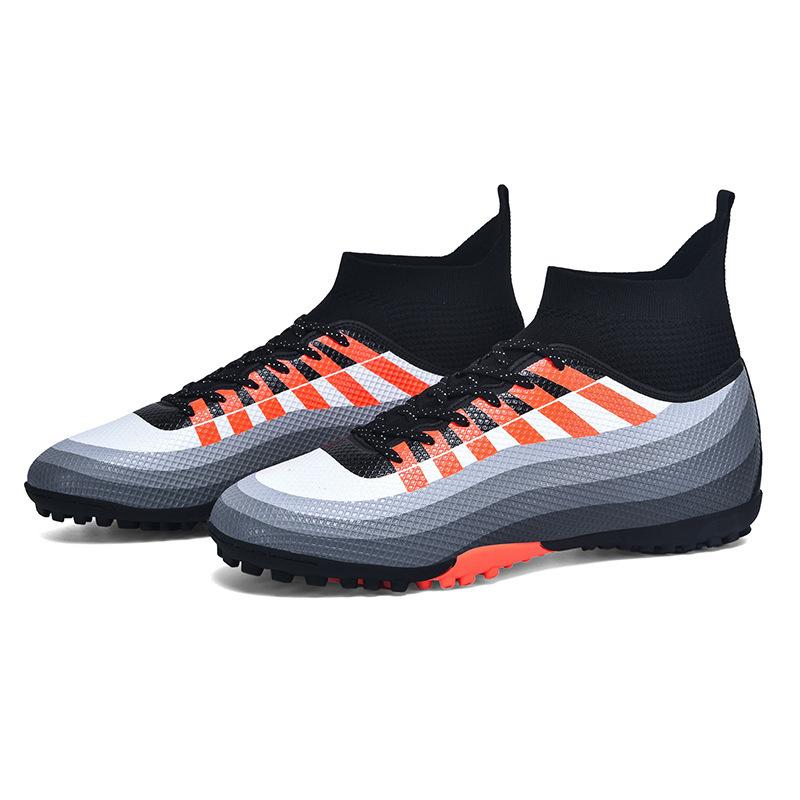

Nail training men and women leather foot youth football shoes broken shoes artificial turf price students children high top nails 46
