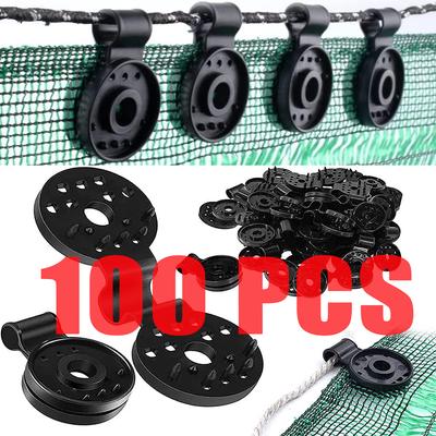 100 buc Pânză de umbră Mâner de blocare rezistentă, detașabilă și reutilizabilă Agrafe din plastic pentru pânză de umbră pentru seră.