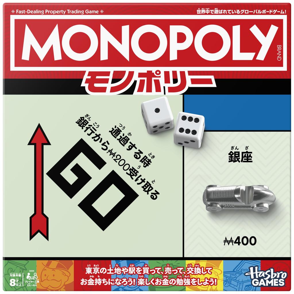 Hasbro Monopoly Board Classic Game with Storage Tray and Large Ages G0009 Game, Pieces, 8+, 2-6 Players,