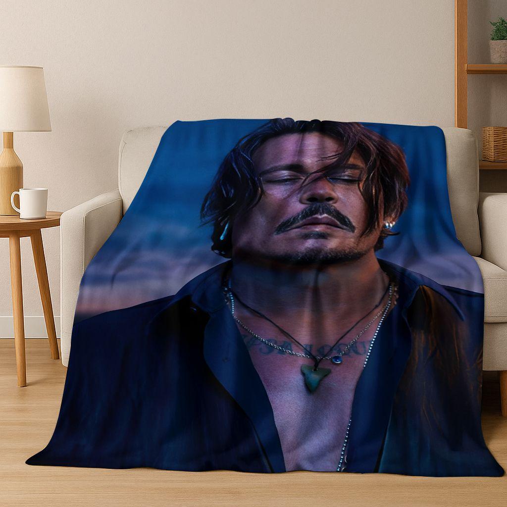 26 Stili Johnny Depp Arte Coperta di Flanella, Calda e Accogliente Morbida Coperta da Divano per Casa Camera da Letto Letto Divano Picnic Ufficio Copertura Regalo bambino