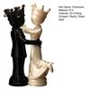 Abstract Chess King Queen Sculptures 1 Pair 3D Printed and Couple Figurines Style Dancing Exquisite Desktop Decor Lovers Statue Romantic Home Decor,