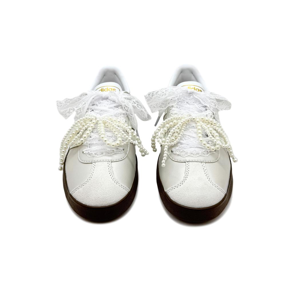 Adidas VL COURT 2.0 Slip Resistant Low top Skateboard Shoes Unisex Silver JQ2470(Team191-)