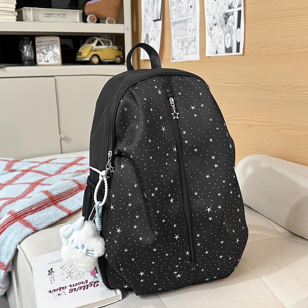 Schoolbag Korean Version Ins Little Star Schoolbag for Female Junior High School Students with a Sense of High-end Niche Does Not Collide
