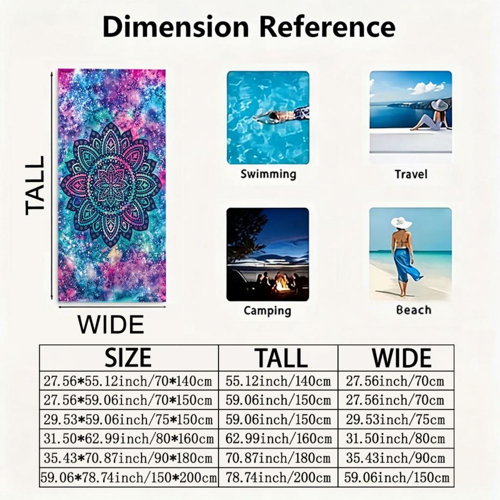 Beach Towel | Bath Towel Lightweight Soft Extra Large Luxury Oversized with Strong Wrapping Properties | Perfect for Sports, Tra