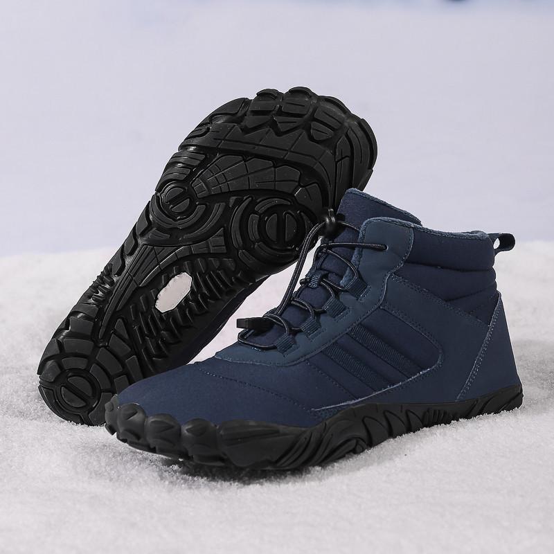 Herren Winter Pelzgefütterte High-Top-Sneaker Outdoor-Sport Rutschfeste Schneeschuhe Lässige Wanderschuhe Laufschuhe Herren Warme, mit Fleece gefütterte sportliche kurze Stiefel