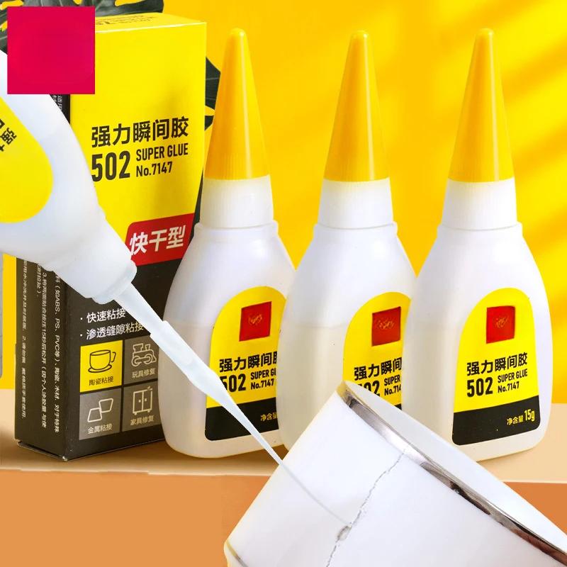 502 Super Glue Quick-drying Cyanoacrylate Instant Leather Rubber Wood Metal Strong Bond Liquid Adhesive Tool