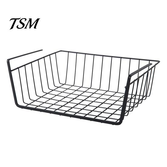Durable Hanging Basket Strong Load-bearing Large Capacity Simple Under-table Storage Installation Under-Cabinet Shelf Organizer Slide-in Versatile