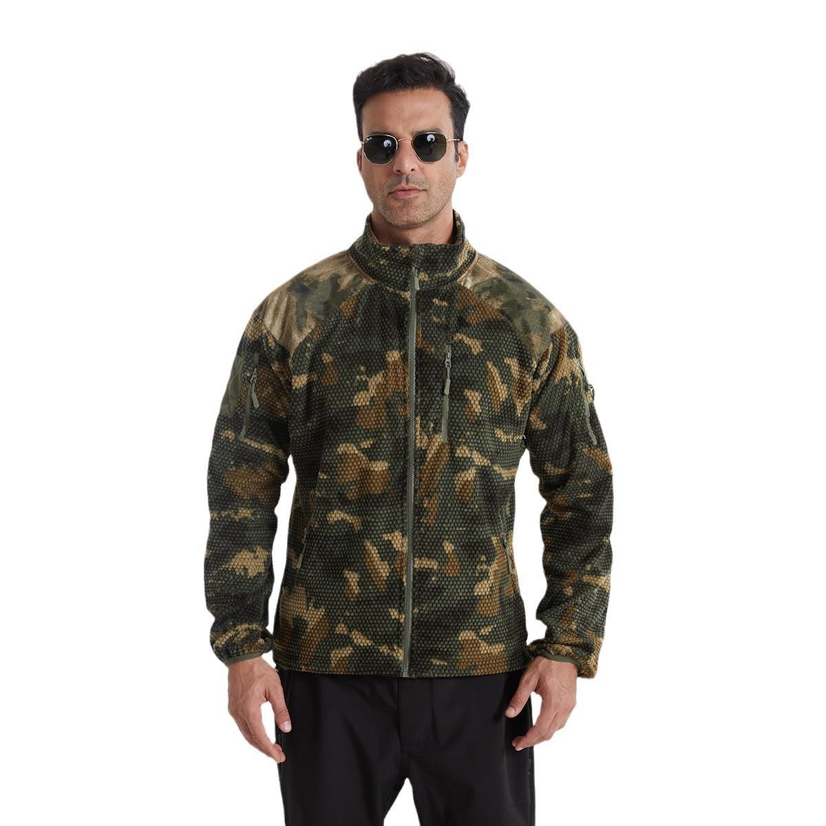 Helikon Style Men s Tactical Stand Collar Polar Fleece Jacket 3XL