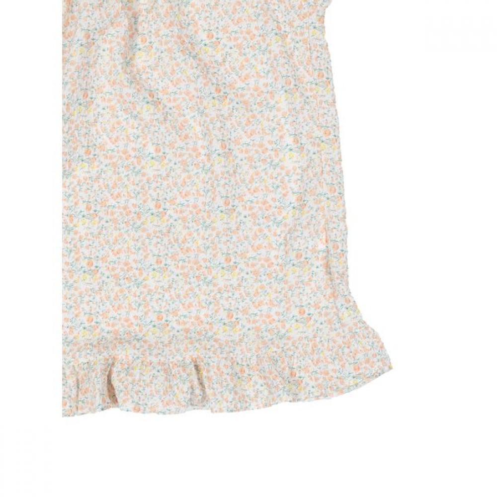 Barbara Women S Pajama Orange Pleated Small Flower awp4626S