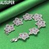 925 Sterling Silver Vintage Openwork Floral Bracelet - Exquisite Gift Jewelry