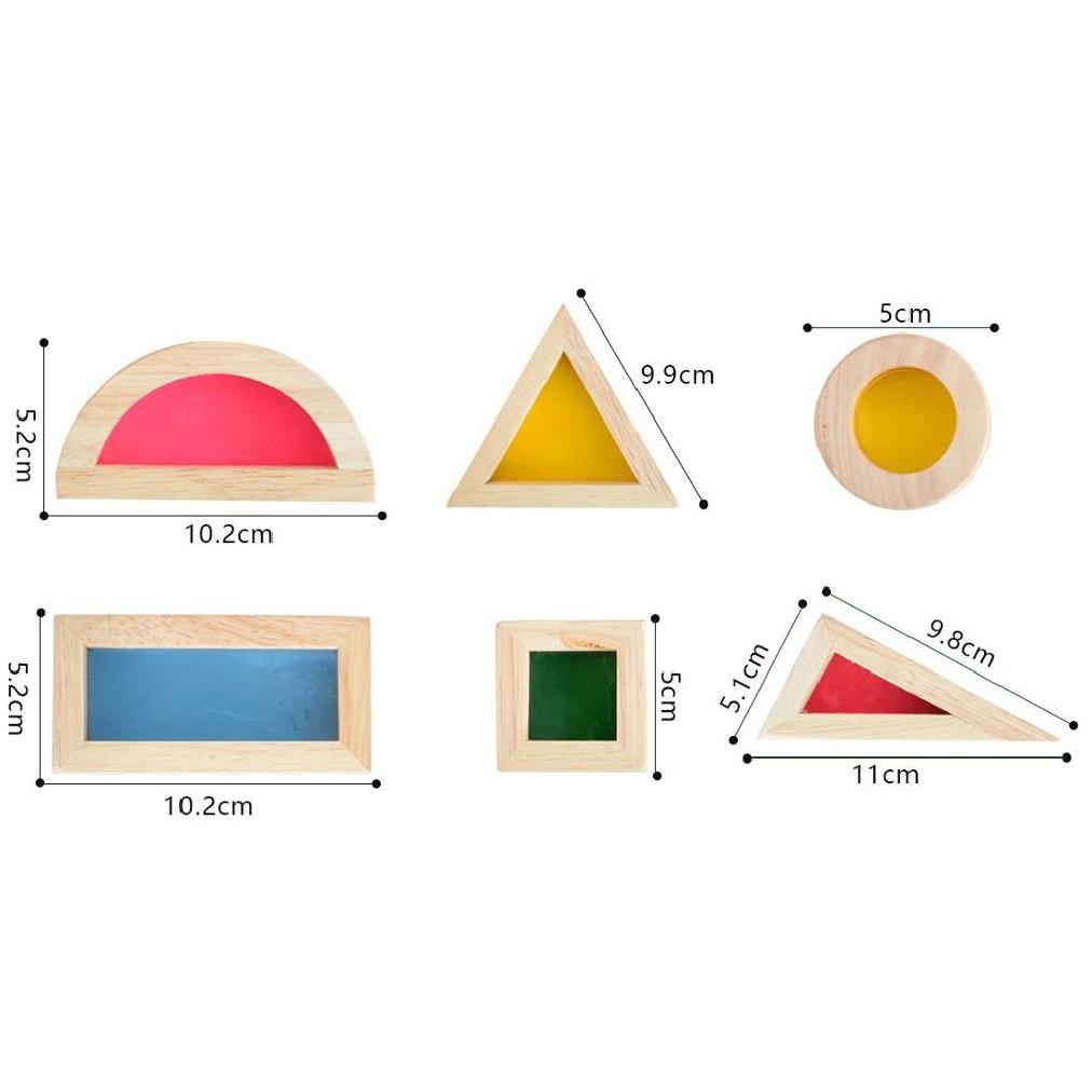 Kid Montessori Wooden Toy Rainbow Stacking Blocks Colorful Learning Educational Construction Building  Set  For Ages