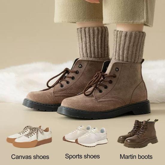 Unisex Thick Crew Socks Solid Color Warm Winter Socks Ribbed Stretchy Casual Socks for Women Leggings And Low Cut Boots