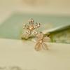 Women Rhinestone Flowers Little Daisy Openings Adjustable Female Crystal Jewelry