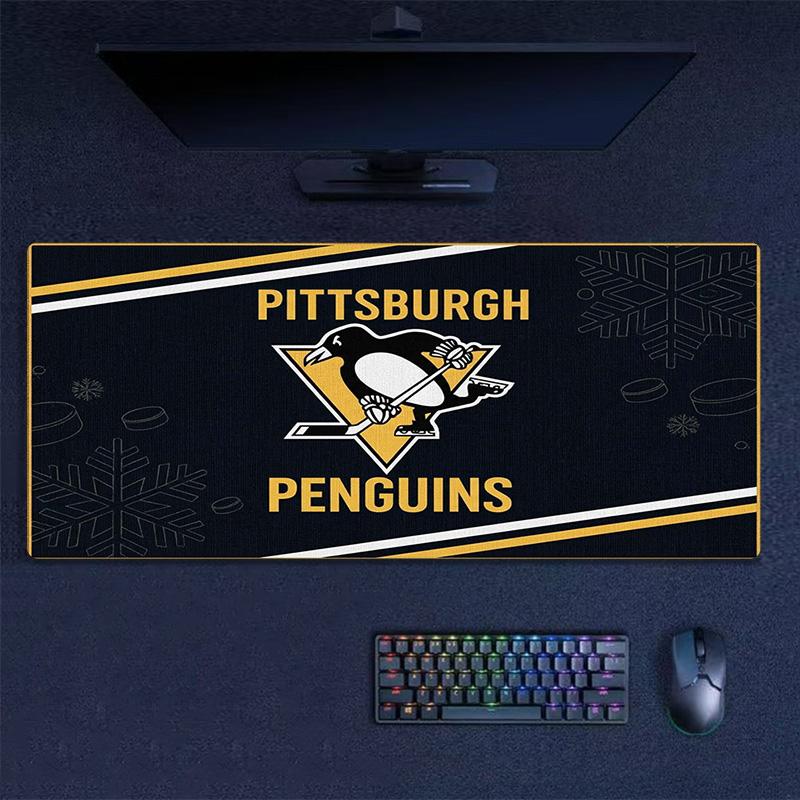 Pittsburgh Penguins Color Mouse Pad Large Gaming Table Cushion Non-slip Laptop Tablet Big Mousepad XXL Mat Mini PC Playmat With Lock Edge